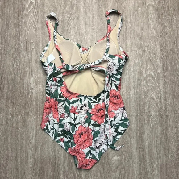 Kona Sol Women's Floral Twist-Front One-Piece Swimsuit Size Large - Picture 4 of 4